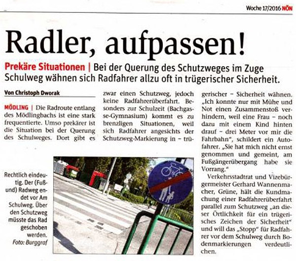 Ist Radfahrerüberfahrt ein trügerisches Zeichen der Sicherheit?