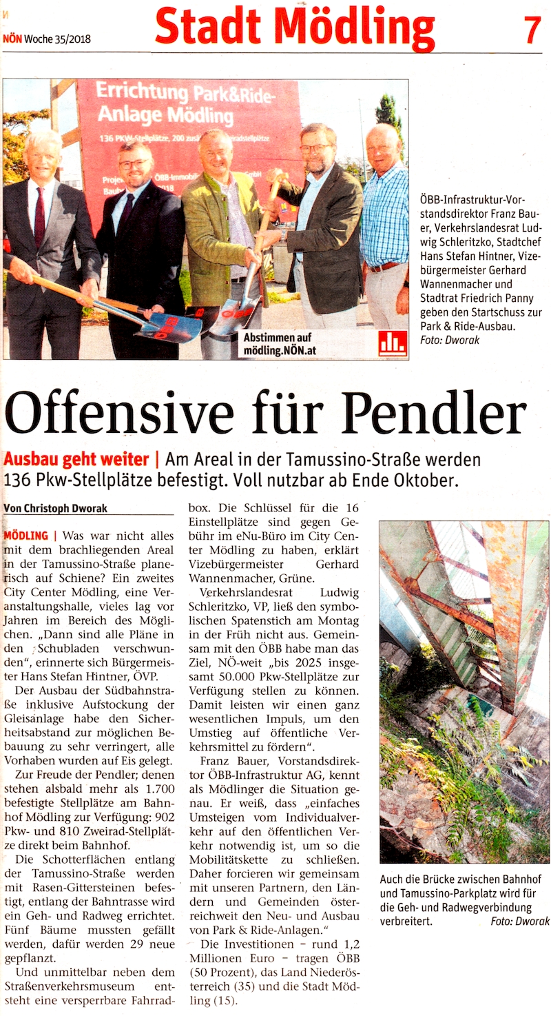 NÖN: Radweg & Radboxen Tamussinostraße