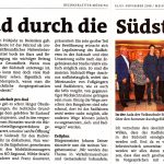 Zeitungsausschnitt Bezirksblätter: Am Rad durch die Südstadt