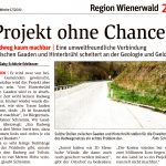 NÖN-Artikel "Projekt ohne Chance"