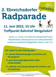 2. Ebreichsdorfer Radparade • Samstag, 11. Juni 2022