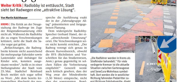 Neugestaltung Ringstraßen-Radweg