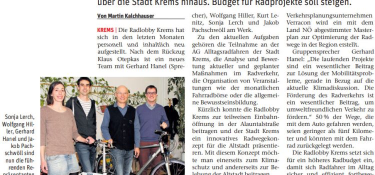 Darüber spricht NÖ: <br>NÖN Bericht zu Radfahren und Radlobby in Krems