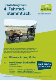 4. Fahrradstammtisch der Radlobby Deutsch-Wagram am 06.06.2018