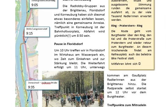 4. April 2018: Korneuburg<br>News rund ums Rad