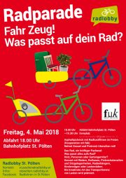 4. Mai: Radparade St. Pölten<br>Fahr Zeug! Was passt auf dein Rad?