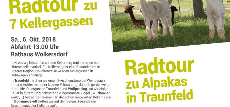 Radtour zu 7 Kellergassen am 6.10.2018