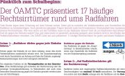 Citymagazin Wiener Neustadt:<br>ÖAMTC präsentiert 17 häufige Rechtsirrtümer