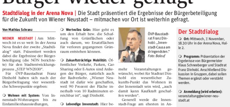 STEP2030: Baustadtrat Dinhobl: Wiener Neustadt ist für Radverkehr wie geschaffen