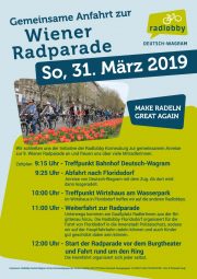 Radlobby Deutsch-Wagram goes Wiener RADpaRADe am Sonntag, 31.03.2019
