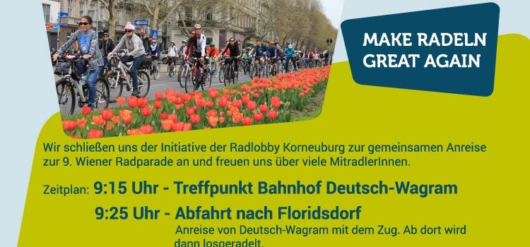 Radlobby Deutsch-Wagram goes Wiener RADpaRADe am Sonntag, 31.03.2019