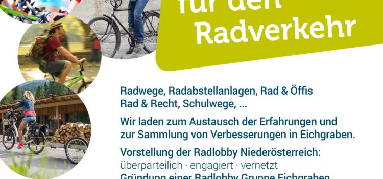 Eichgraben radelt<br>Gute Ideen für den Radverkehr<br>27. Feb. Eichgraben