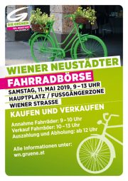 Grüne Fahrradbörse in Wiener Neustadt – 11. Mai 2019, Hauptplatz