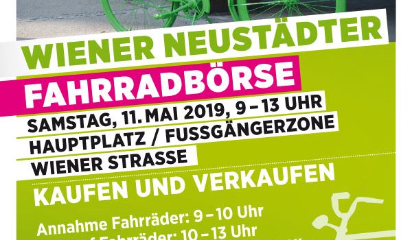 Grüne Fahrradbörse in Wiener Neustadt – 11. Mai 2019, Hauptplatz