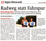 B11-Rückbau ermöglicht 1. Schritt zum Radweg-Lückenschluss