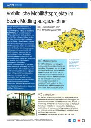 VCÖ-Mobilitätspreis für zwei Projekte im Bezirk Mödling