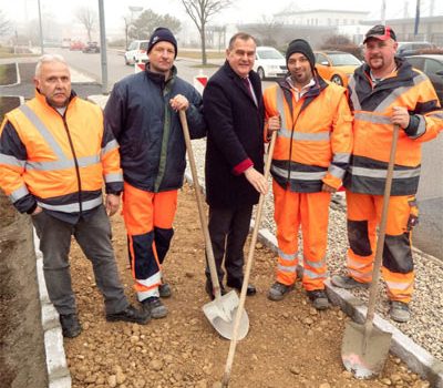 Wiener Neustadt: Neuer Radweg Samuel Morse Straße