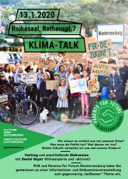 13. Jän. 2020 – Klima-Talk in Klosterneuburg