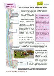 Radparade am 29.03.2020 in Wien <br>Gemeinsame Radfahrt ab Korneuburg und ab Floridsdorf