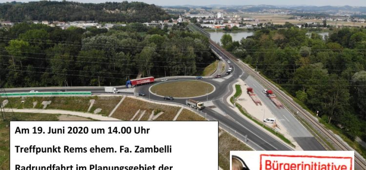 Verkehrswende Aktionstag 19. Juni 2020 <br>Bürgerinitiative „Verkehr 4. 0“ radelt für die Verkehrswende <br>Radlobby Enns-Donauwinkel ist dabei