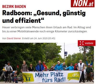 NÖN: Die Zukunft heißt Fahrrad <br>Berichte in allen NÖN Ausgaben in Niederösterreich <br>NÖN Ausgabe Baden