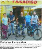 NÖN St. Pölten: Radln ins Sommerkino – Fahrradkino im Cinema Paradiso