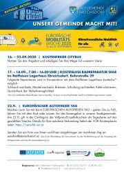 Ebreichsdorf ist dabei: Kostenlose Radreparatur | Autofreier Tag | Kostenfreier Citybus <br>Europäische Mobilitätswoche 16.-22. Sept. 2020