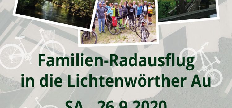 Familien Radausflug in die Lichtenwörther Au <br>Besuchen wir die Ulme, solange es noch geht <br>Sa. 26. Sept. 2020