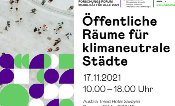 Einladung zur Konferenz: Öffentliche Räume für klimaneutrale Städte · Mittwoch, 17. Nov. 2021