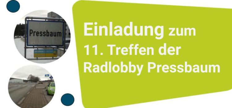 Einladung zum 11. Treffen der Radlobby<br>Donnerstag · 27. Jänner 2022<br>Café Corso · Pressbaum · 20:00