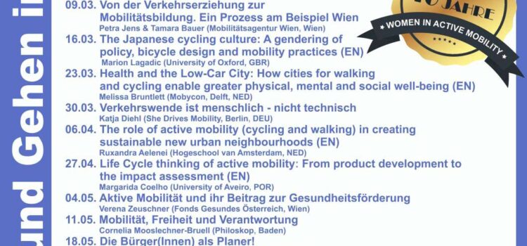 TU Wien: Ringvorlesung „Aktive Mobilität · Radfahren und Gehen in der Stadt“