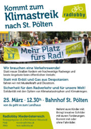 25. März: Radlobby Mitglieder-Treffen nach dem Klimastreik in St. Pölten