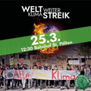 25. März 2022: Weltweiter Klimastreik <br>Radlobby NÖ unterstützt den großen Streik in St. Pölten