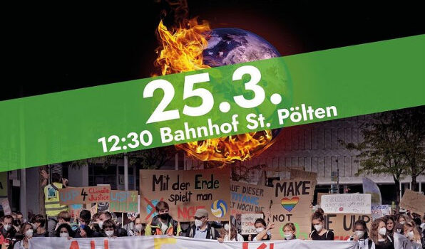 Videos & Fotos vom Weltweiten Klimastreik am 25. März 2022 in St. Pölten