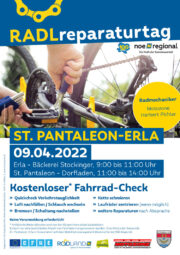 9. April 2022: RADLreparaturtag in St. Pantaleon-Erla mit Radlobby Enns-Donauwinkel