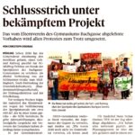 Zeitungsartikel der NÖN-Mödling "Schlussstrich unter bekämpftem Projekt