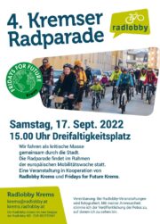 4. Radparade in Krems  am 17. September 2022