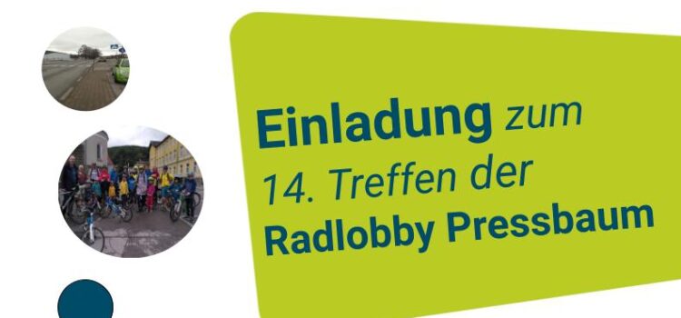 14. Treffen der Radlobby Pressbaum <br>Mittwoch, 28.09.2022, Café Corso, 20 -21 Uhr