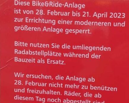 Radabstellanlage beim Bahnhof Wiener Neustadt wird modernisiert