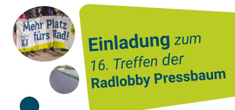 Einladung zum 16. Radlobby Treffen <br> Mittwoch, 15. März, 20 – 21 Uhr