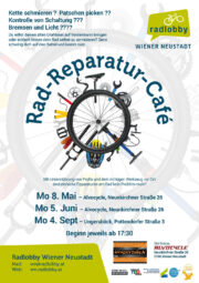 RadReparaturCafe in Wiener Neustadt 2023: Letzter Termin am Mo, 4.Sept. bei Fa. Ungerböck