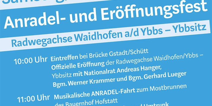 Waidhofen/Ybbs – Ybbsitz: Anradel- und Eröffnungsfest