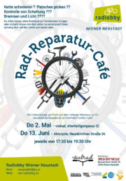 RadReparaturCafé am 2. Mai und 13. Juni in Wiener Neustadt