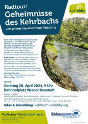 Sonntag, 28. April 2024<br>Radtour: Geheimnisse des Kehrbachs