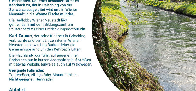 Sonntag, 28. April 2024<br>Radtour: Geheimnisse des Kehrbachs