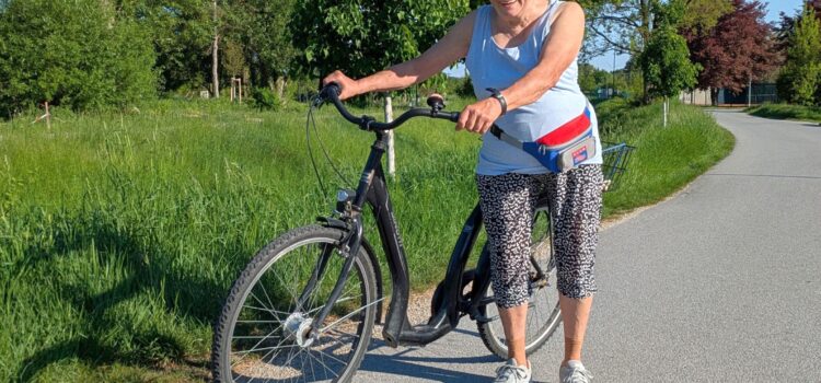Radlerin des Frühjahrs