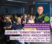 Rudi Anschober “erMUTigt” am 30.11.2026 im Bildungszentrum St.Bernhard, Wiener Neustadt