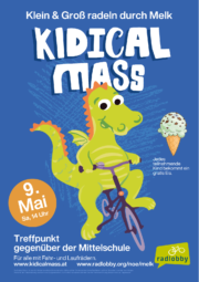 “Kidicial Mass Melk 2026 – Radparade für Groß und Klein“ in Melk am Sa. 9. Mai 2026, 14 Uhr