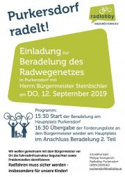 Purkersdorf radelt – der Bürgermeister radelt mit!