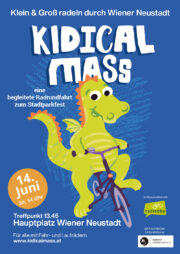 Kinder-Radrundfahrt „Kidical Mass“ am 14. Juni zum Wiener Neustädter Stadtparkfest!